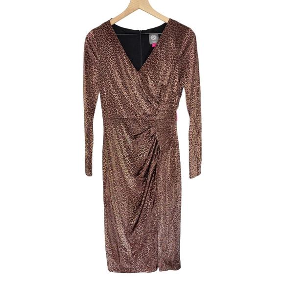Vince Camuto | Dresses | Vince Camuto Metallic Animal Print